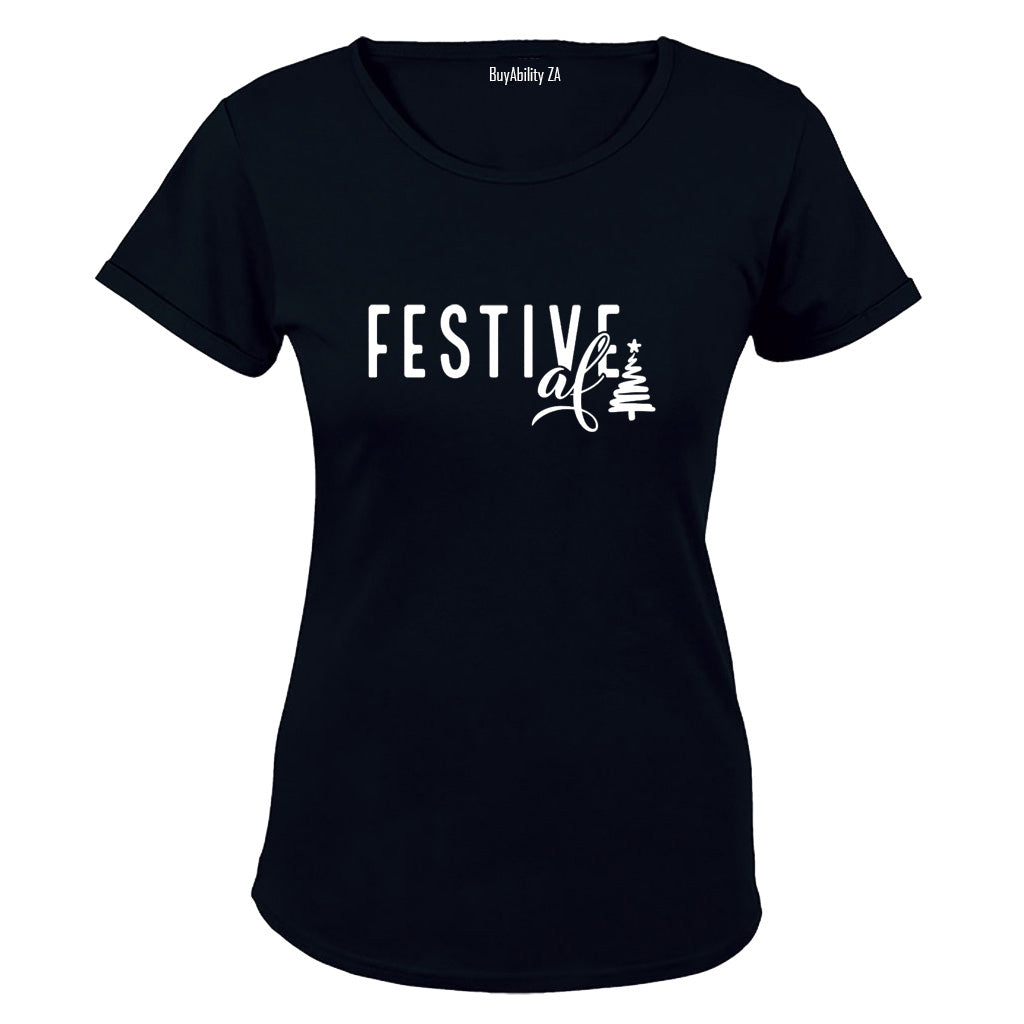 Festive - Christmas Tree - Ladies - T-Shirt