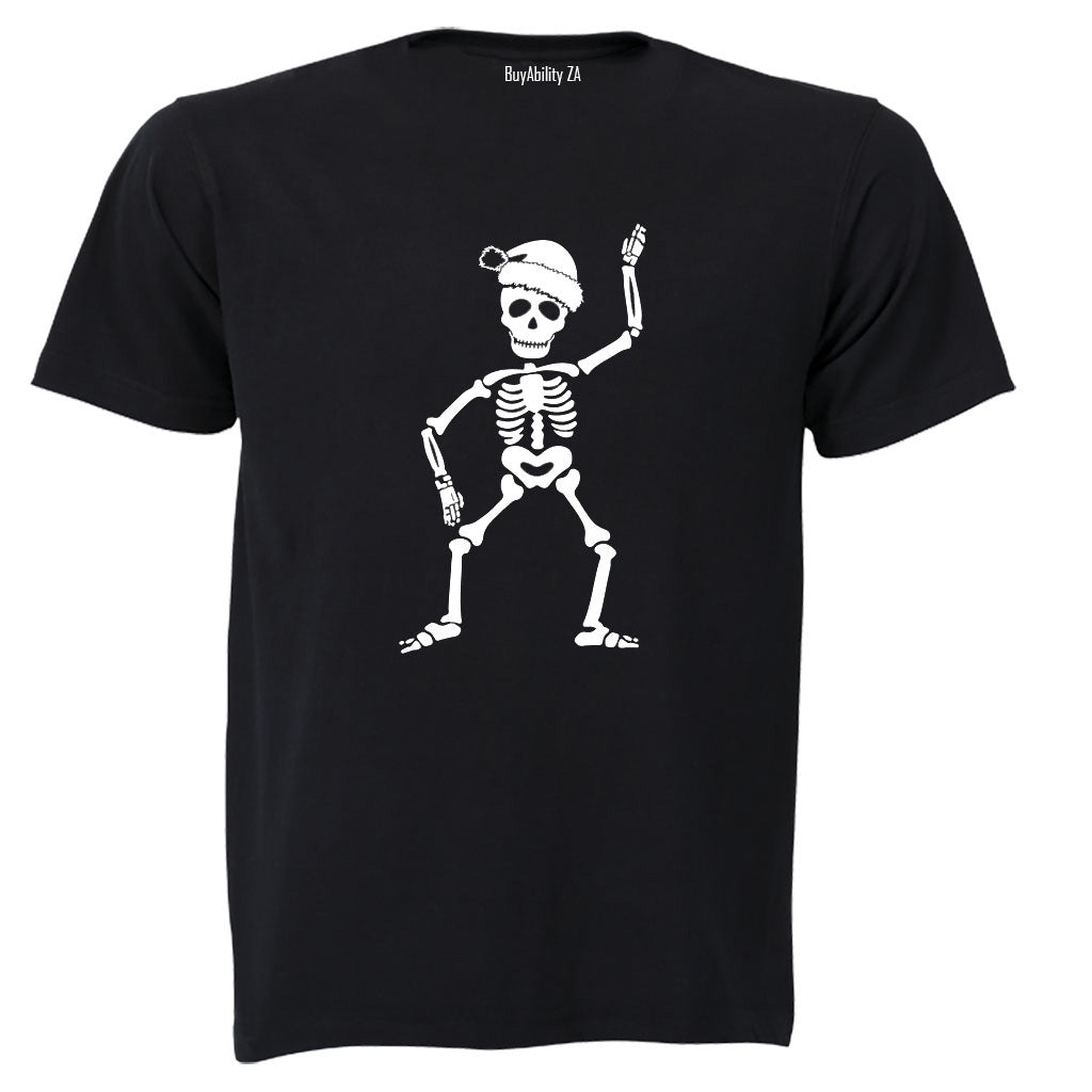 Festive Skeleton - Christmas - Adults - T-Shirt - BuyAbility