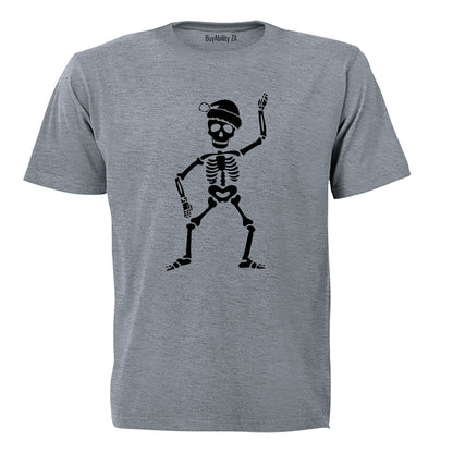 Festive Skeleton - Christmas - Adults - T-Shirt - BuyAbility