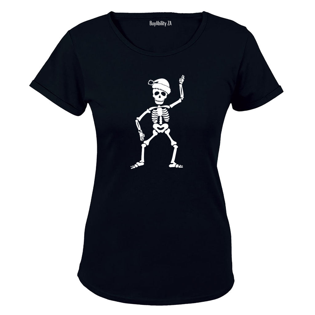 Festive Skeleton - Christmas - Ladies - T-Shirt