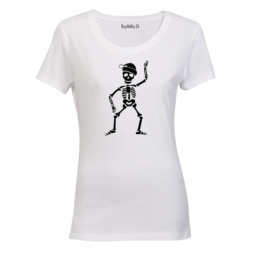 Festive Skeleton - Christmas - Ladies - T-Shirt