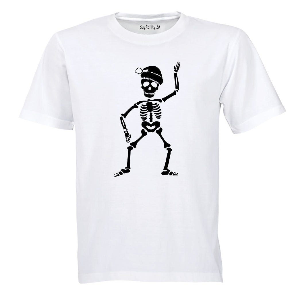 Festive Skeleton - Christmas - Adults - T-Shirt - BuyAbility