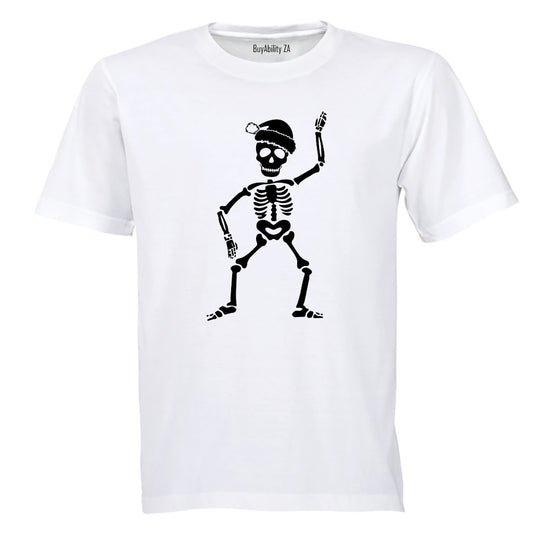 Festive Skeleton - Christmas - Adults - T-Shirt - BuyAbility