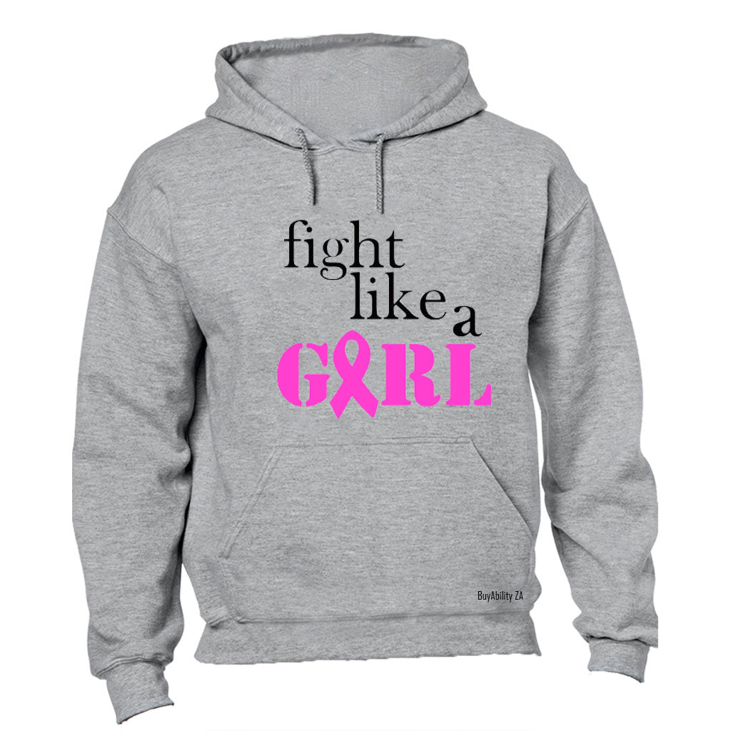 Fight Like A Girl - Cancer Ribbon - Hoodie