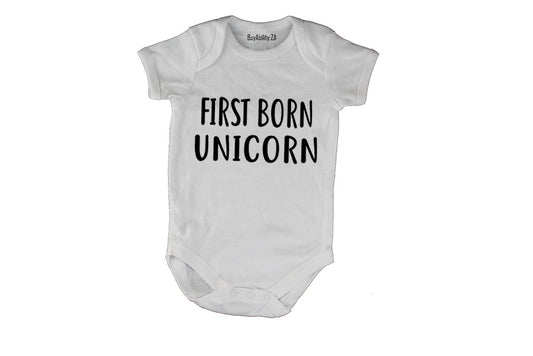 First Born Unicorn - Baby Grow