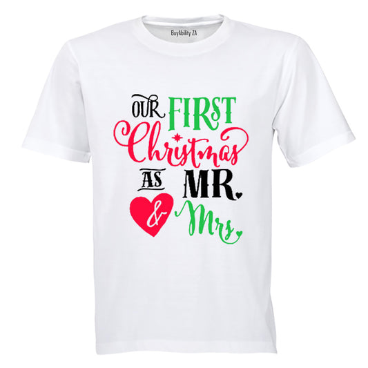 First Christmas as Mr and Mrs! - Adults - T-Shirt