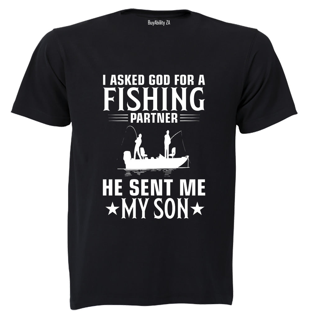 Fishing Partner - My Son - Adults - T-Shirt - BuyAbility South Africa