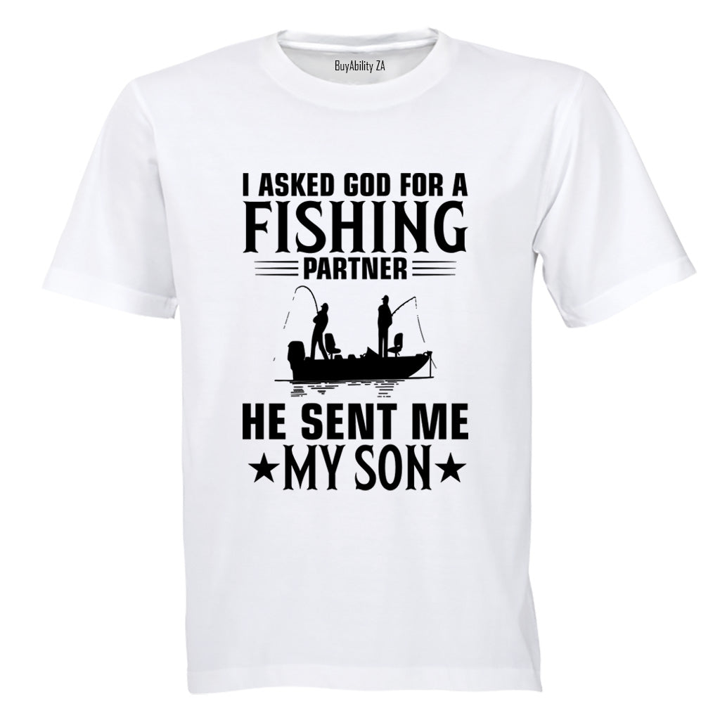 Fishing Partner - My Son - Adults - T-Shirt - BuyAbility South Africa