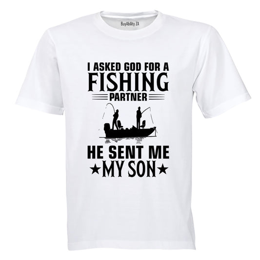 Fishing Partner - My Son - Adults - T-Shirt - BuyAbility South Africa