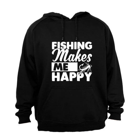 Fishing Makes Me Happy - Hoodie - BuyAbility South Africa