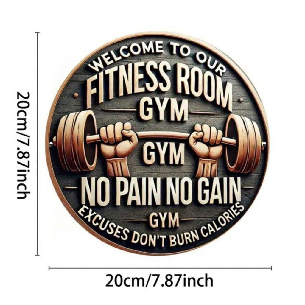 Gym Metal Sign - 20cm - BuyAbility