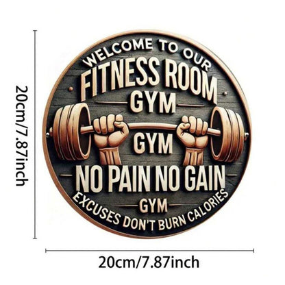 Gym Metal Sign - 20cm - BuyAbility