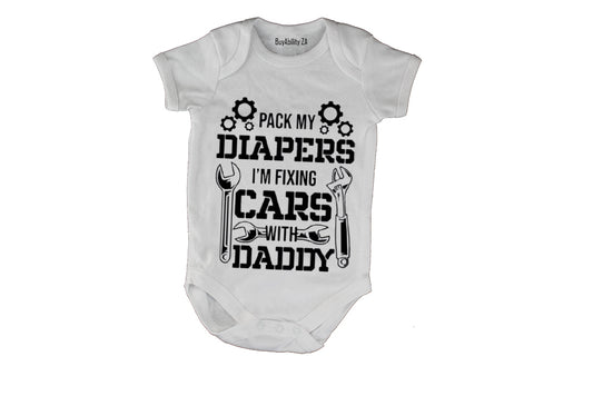 Fixing Cars With Daddy - Baby Grow - BuyAbility South Africa