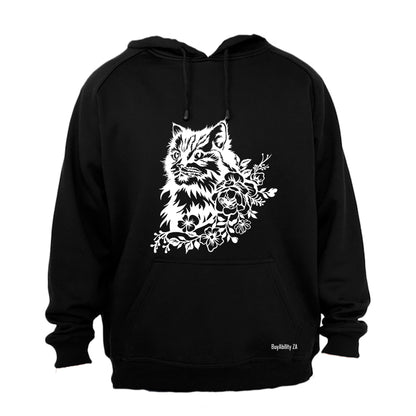 Floral Cat - Hoodie