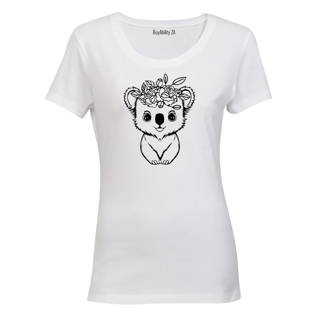 Floral Koala - Ladies - T-Shirt