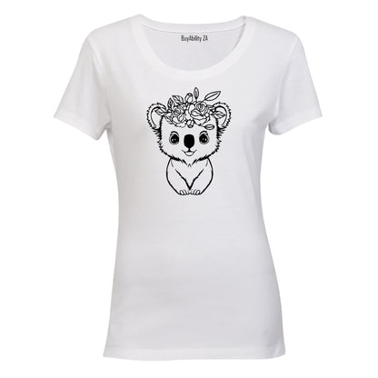 Floral Koala - Ladies - T-Shirt