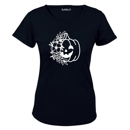 Floral Pumpkin - Halloween - Ladies - T-Shirt