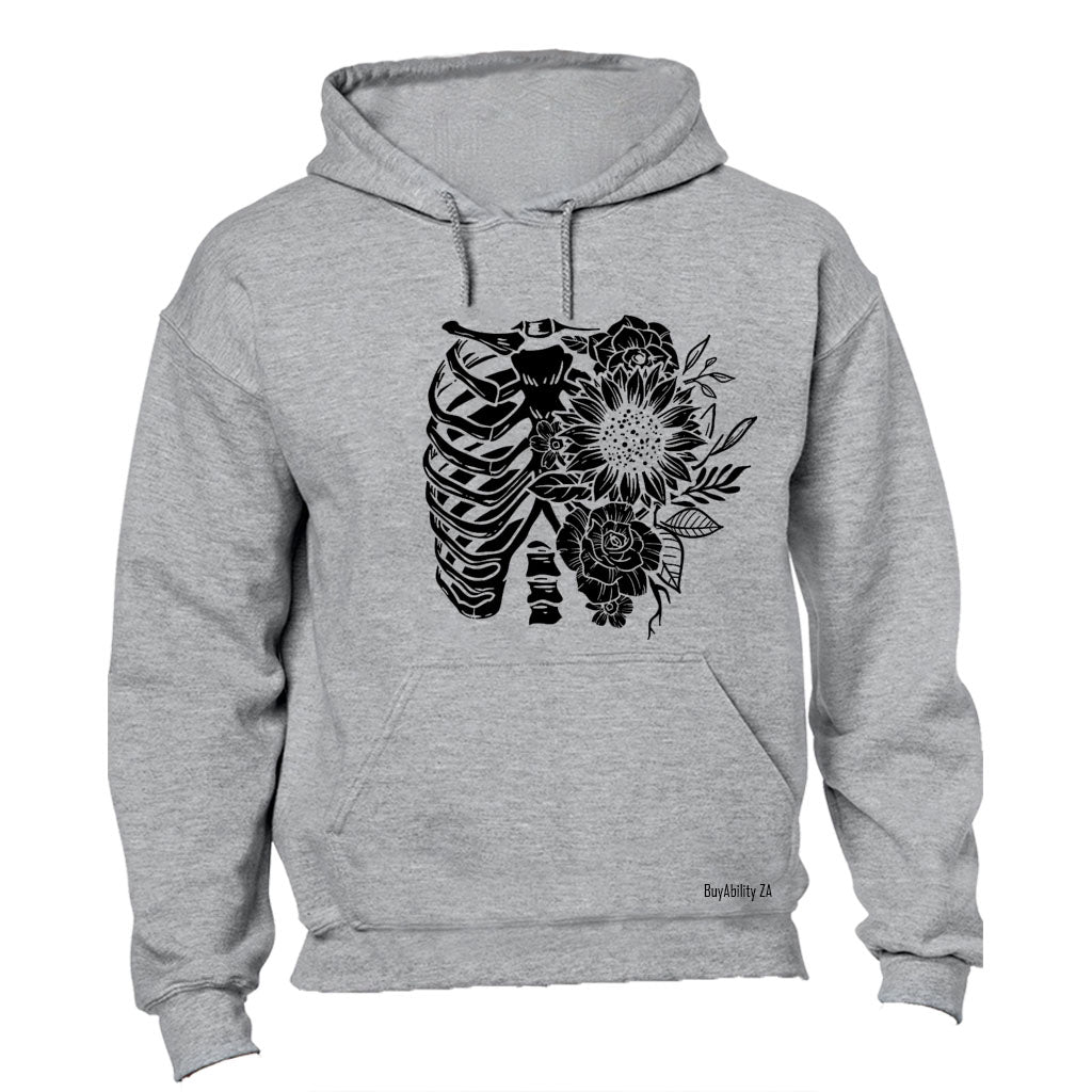 Floral Rib Cage - Hoodie
