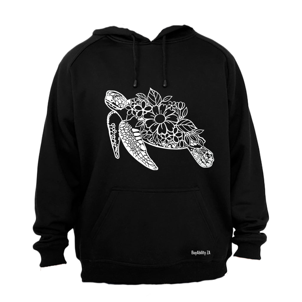 Floral Sea Turtle - Hoodie - BuyAbility South Africa