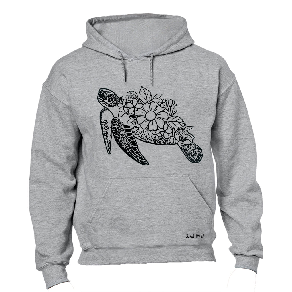 Floral Sea Turtle - Hoodie - BuyAbility South Africa