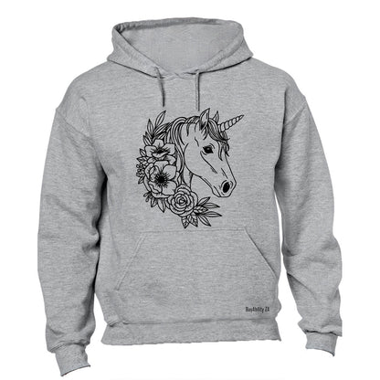 Floral Unicorn - Hoodie