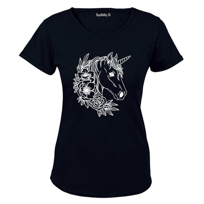 Floral Unicorn - Ladies - T-Shirt
