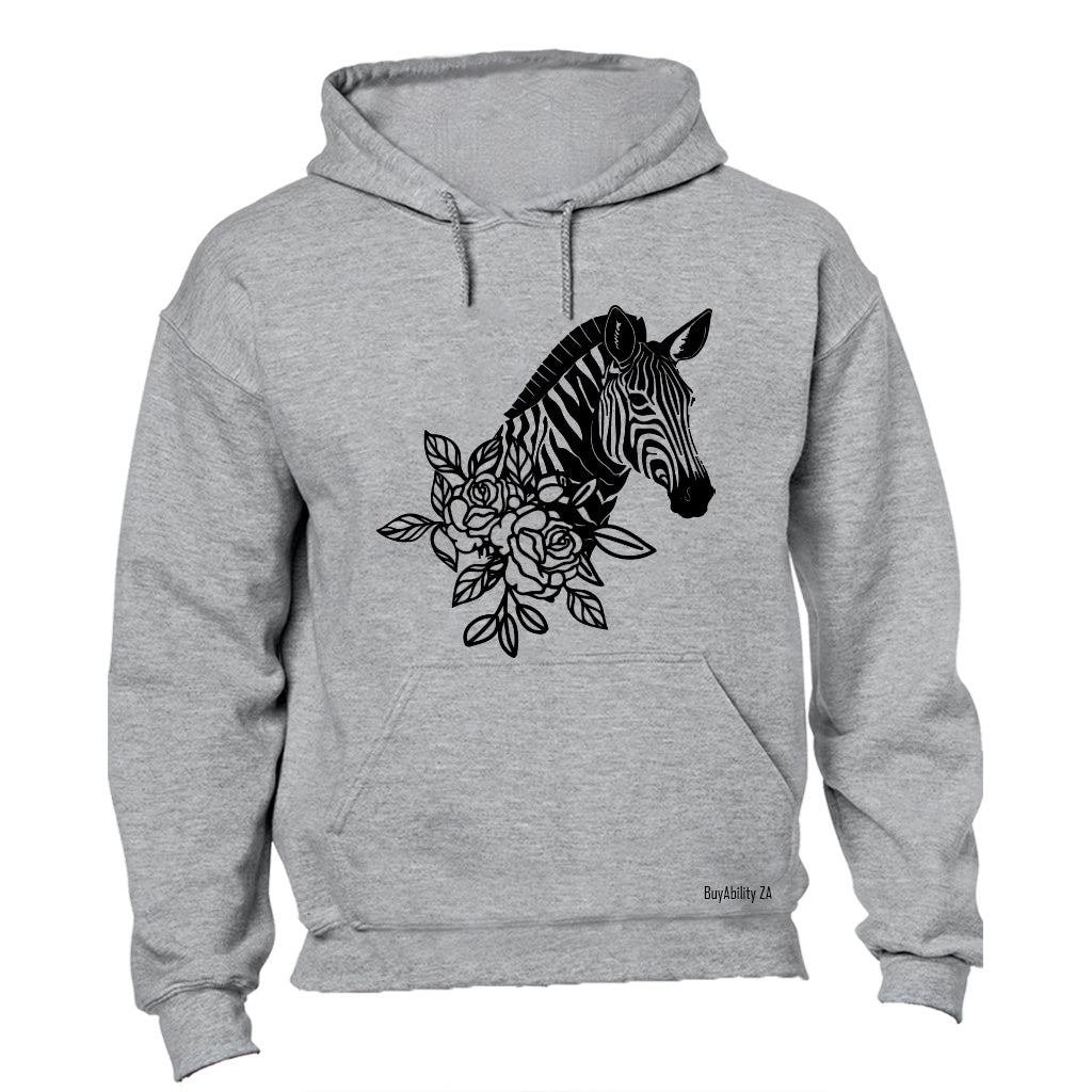Floral Zebra - Hoodie