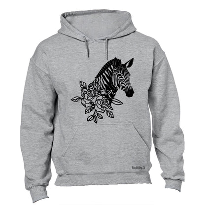 Floral Zebra - Hoodie