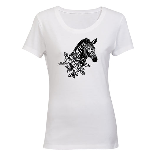 Floral Zebra - Ladies - T-Shirt - BuyAbility South Africa