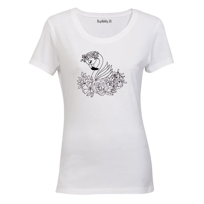 Floral Flamingo - Ladies - T-Shirt - BuyAbility South Africa