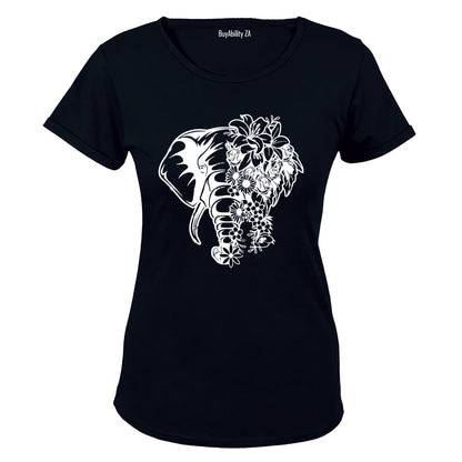 Flower Elephant - Ladies - T-Shirt