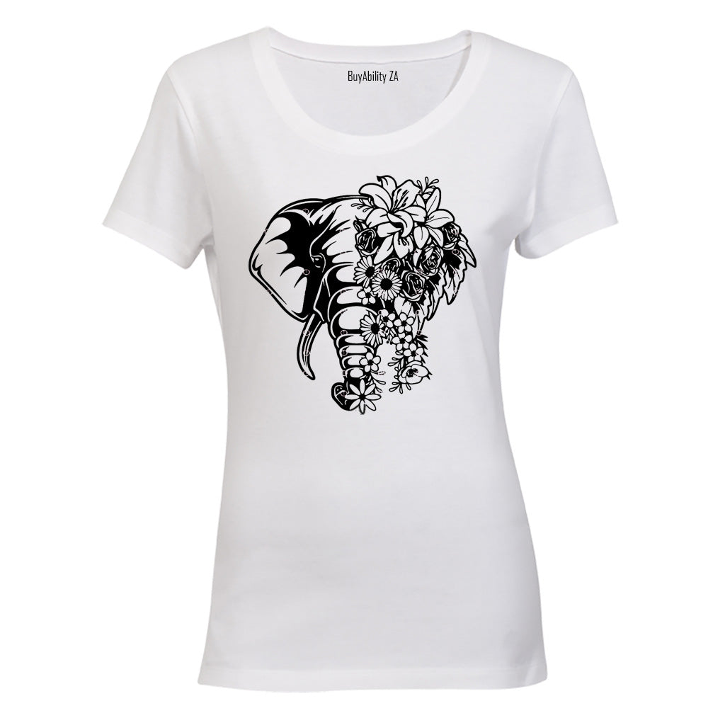 Flower Elephant - Ladies - T-Shirt