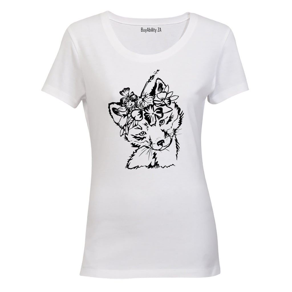 Flower Fox - Ladies - T-Shirt