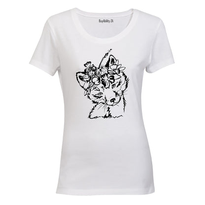 Flower Fox - Ladies - T-Shirt