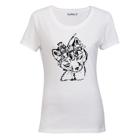 Flower Fox - Ladies - T-Shirt