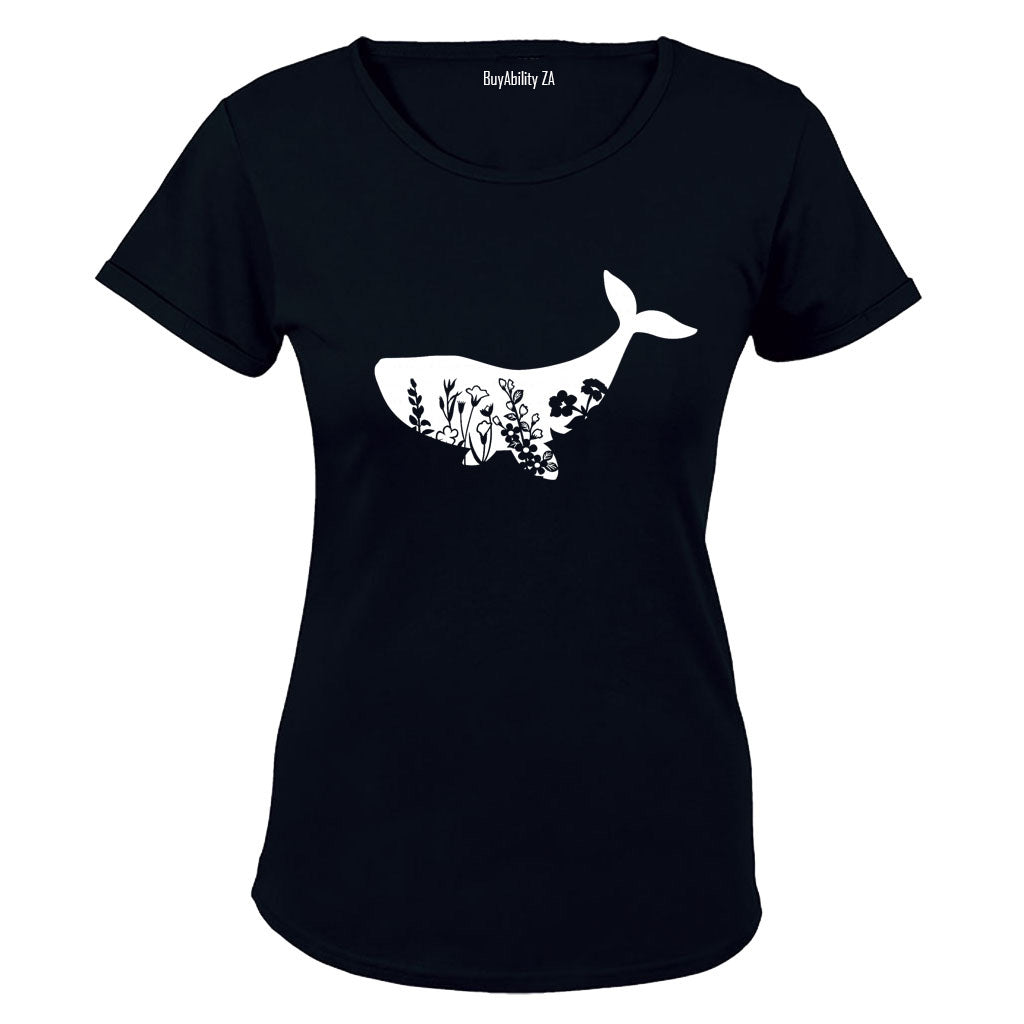 Flower Whale - Ladies - T-Shirt