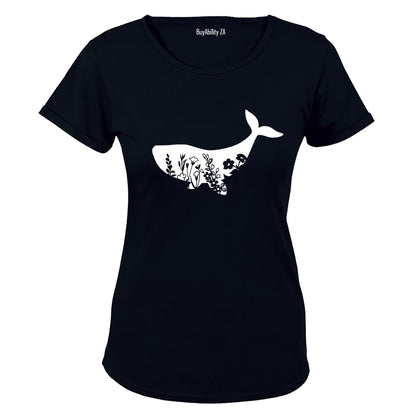 Flower Whale - Ladies - T-Shirt