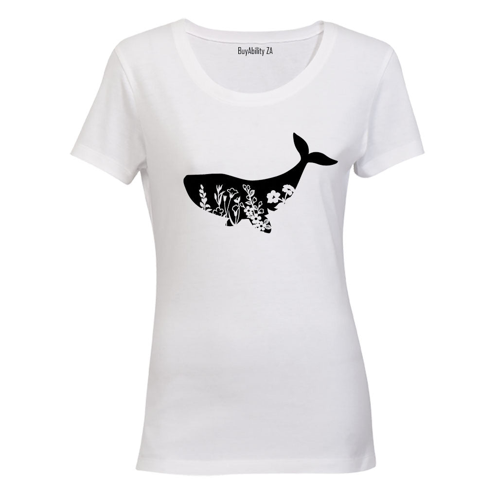 Flower Whale - Ladies - T-Shirt