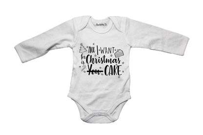 For Christmas is CAKE - Baby Grow