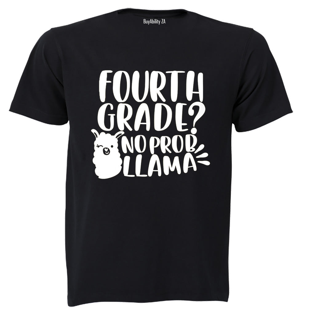 4th Grade - No Prob Llama - Kids T-Shirt