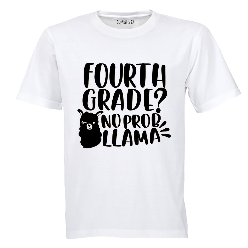 4th Grade - No Prob Llama - Kids T-Shirt
