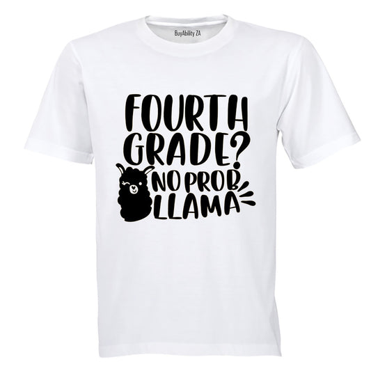 4th Grade - No Prob Llama - Kids T-Shirt