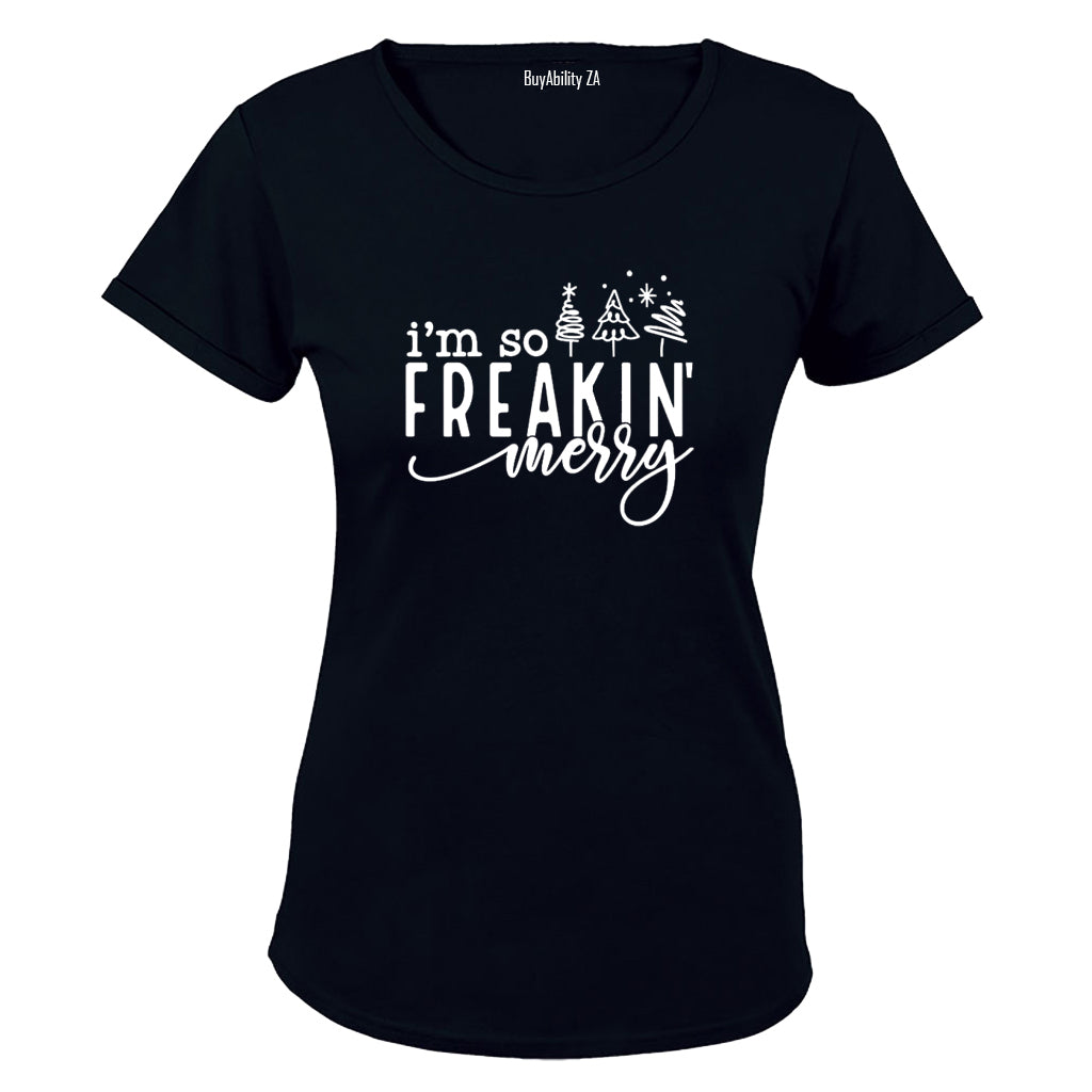 Freakin Merry - Christmas - Ladies - T-Shirt