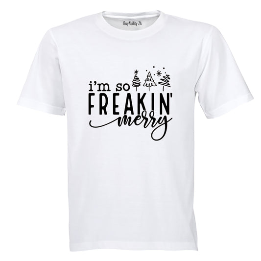Freakin Merry - Christmas - Adults - T-Shirt