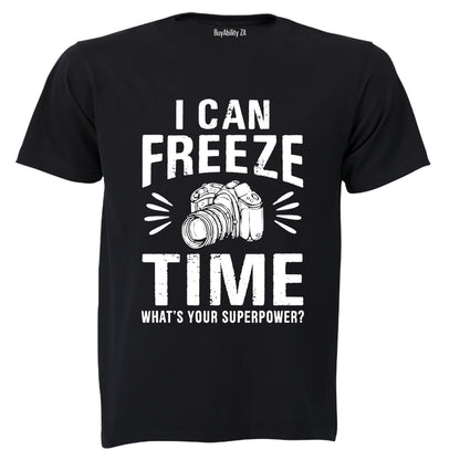 I Can Freeze Time - Photographer - Adults - T-Shirt - BuyAbility South Africa