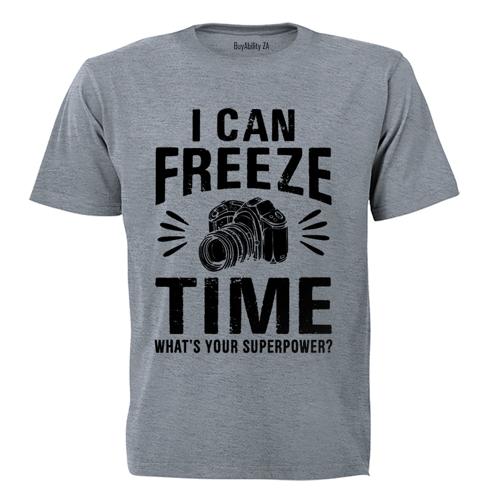 I Can Freeze Time - Photographer - Adults - T-Shirt - BuyAbility South Africa