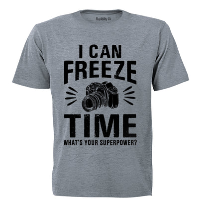 I Can Freeze Time - Photographer - Adults - T-Shirt - BuyAbility South Africa