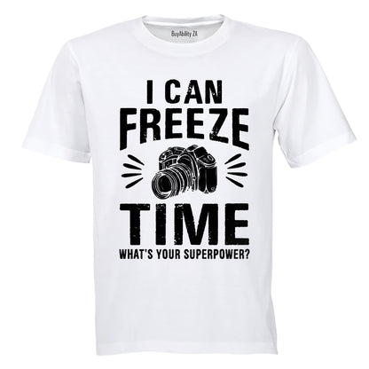 I Can Freeze Time - Photographer - Adults - T-Shirt - BuyAbility South Africa