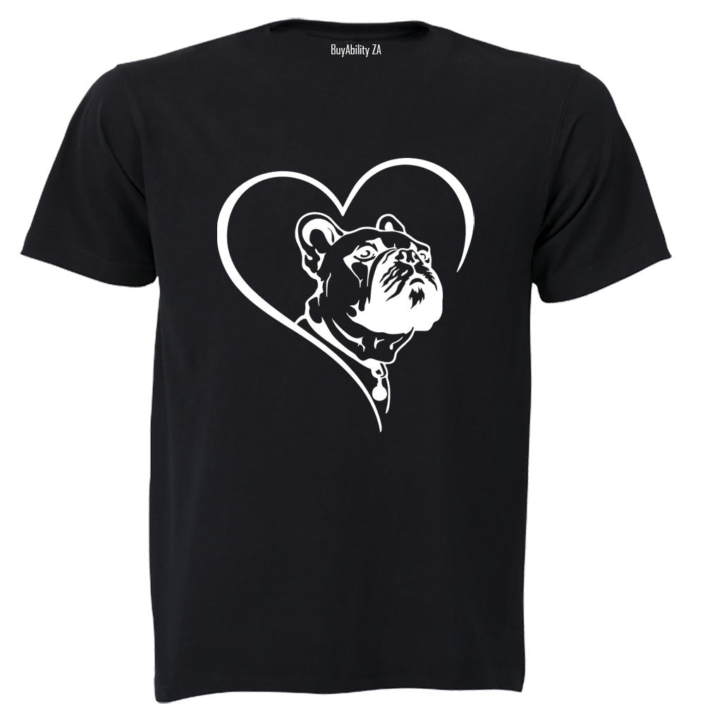 French Bulldog Heart - Adults - T-Shirt