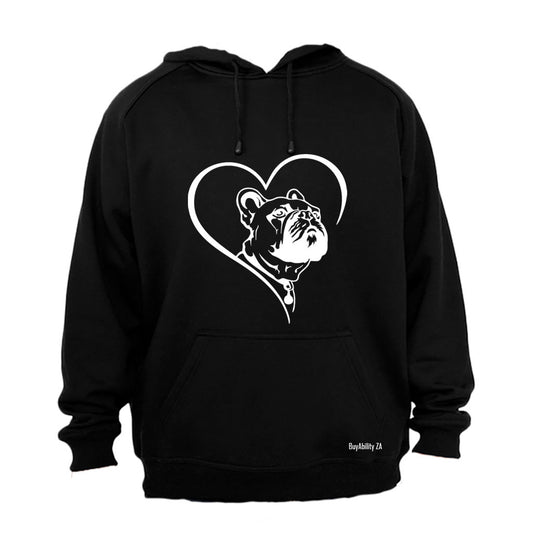 French Bulldog Heart - Hoodie